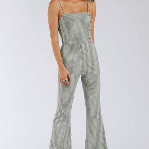 NWOT gingham jumpsuit